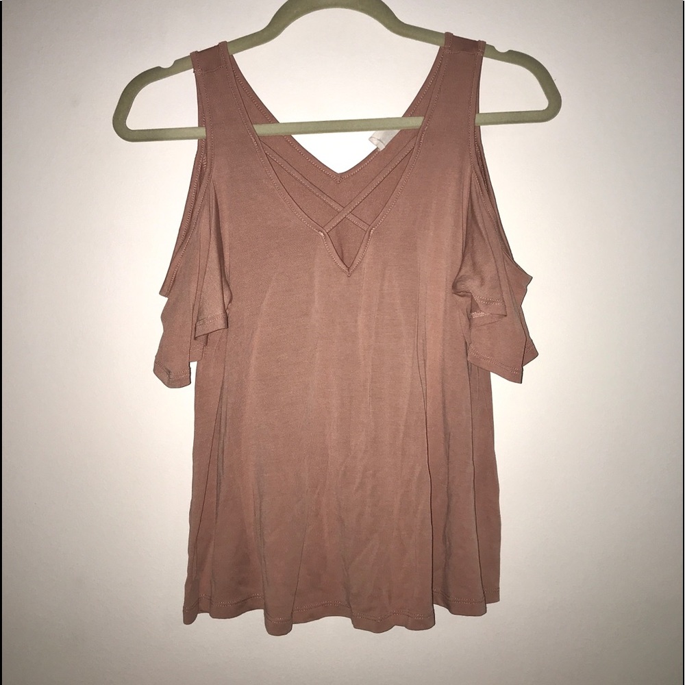 Off the shoulder tank top rose pink